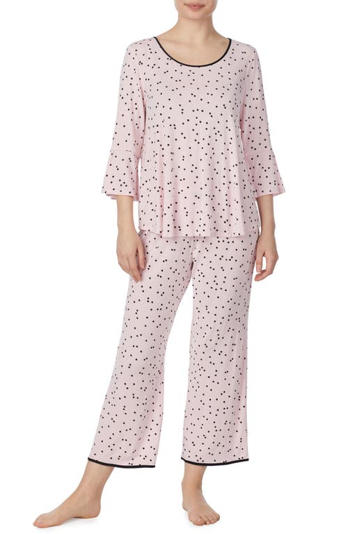 Kate Spade New York bell cuff pajamas Scattered Dot Pink at Nordstrom,