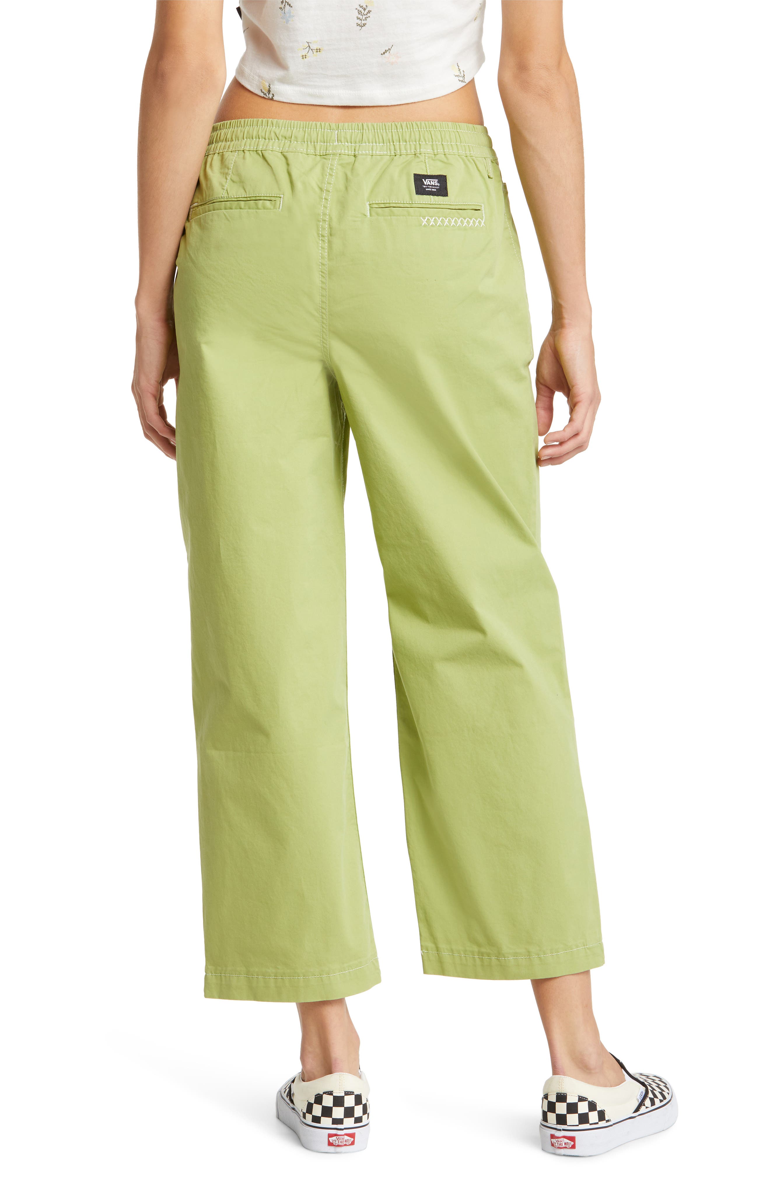 Vans Stretch Cotton Drawstring Pants in Fern