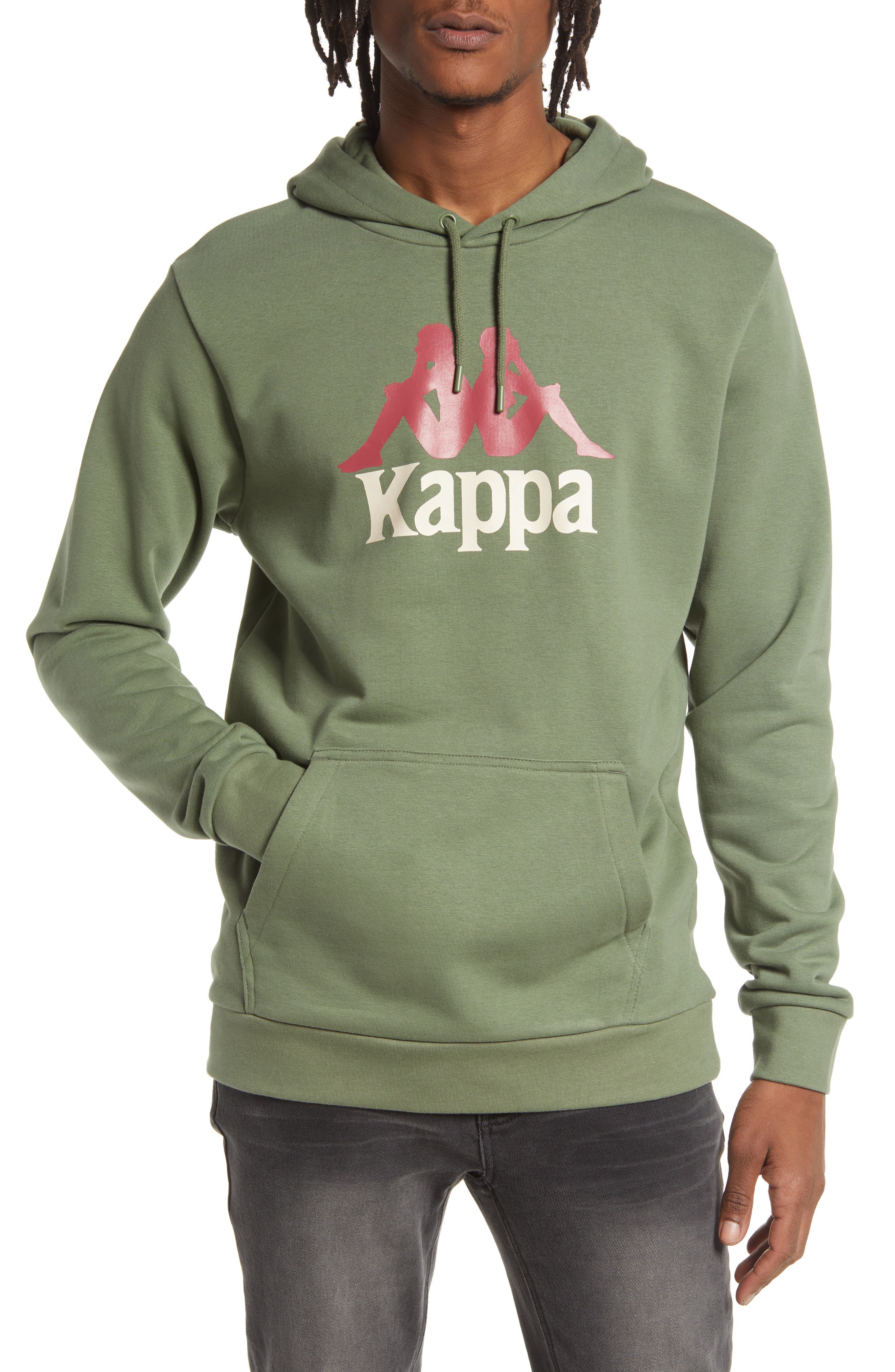 Kappa Arlton 222 Banda Sweatshirt in White & Red jumper 80s 90s crew sweat 