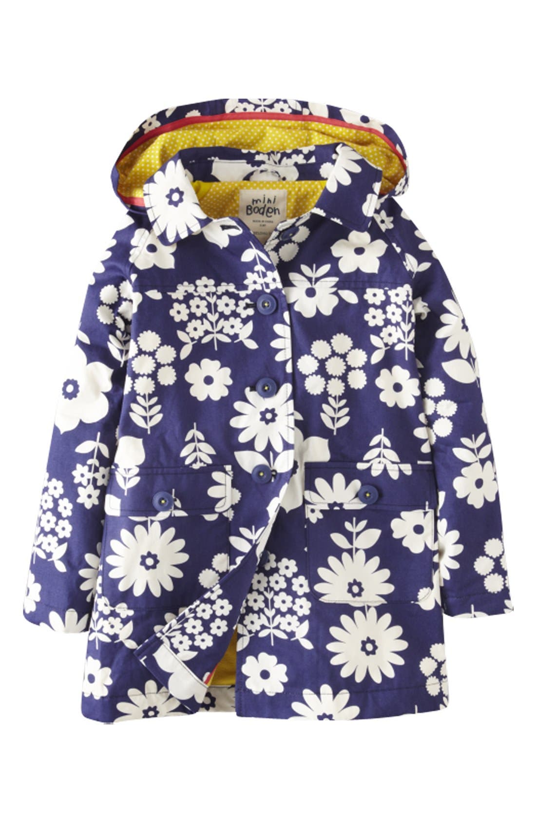 Mini Boden 'Rainy Day' Raincoat (Toddler Girls, Little Girls & Big