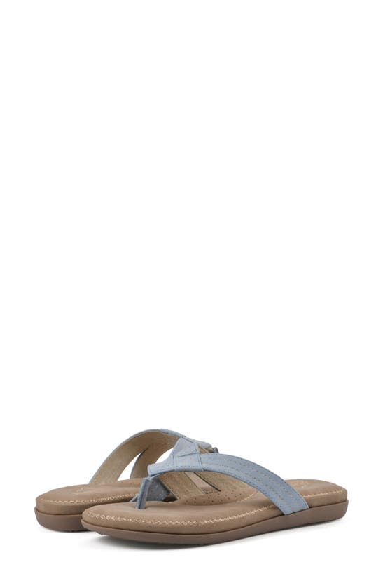 Cliffs By White Mountain Fateful Flip Flop In Light Blue/ Nubuck