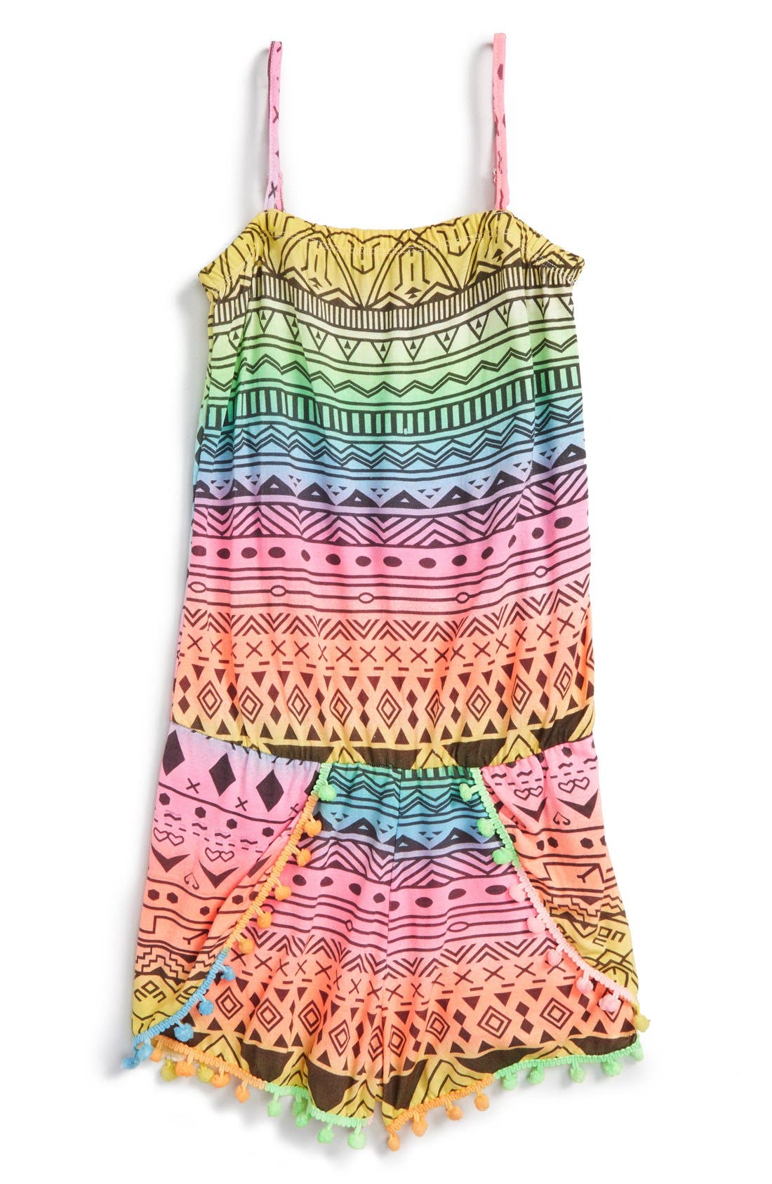 Flowers by Zoe 'Aztec' Print Romper (Big Girls) Nordstrom