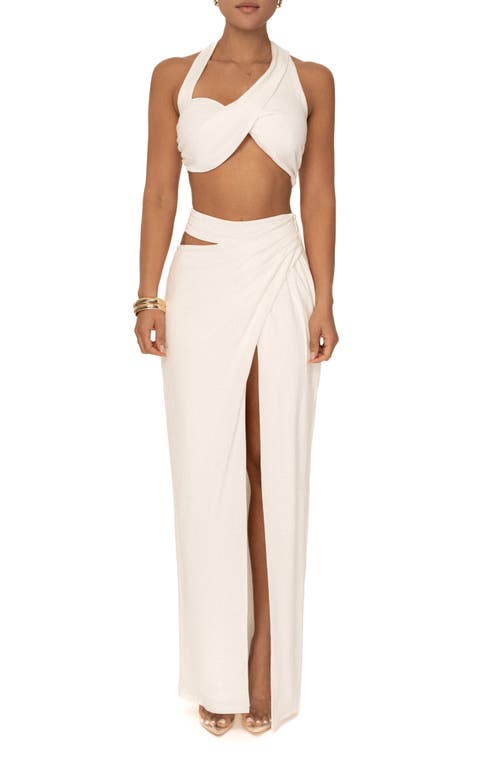 JLUXLABEL New Age Crop Top & Skirt Set in White at Nordstrom, Size X-Large