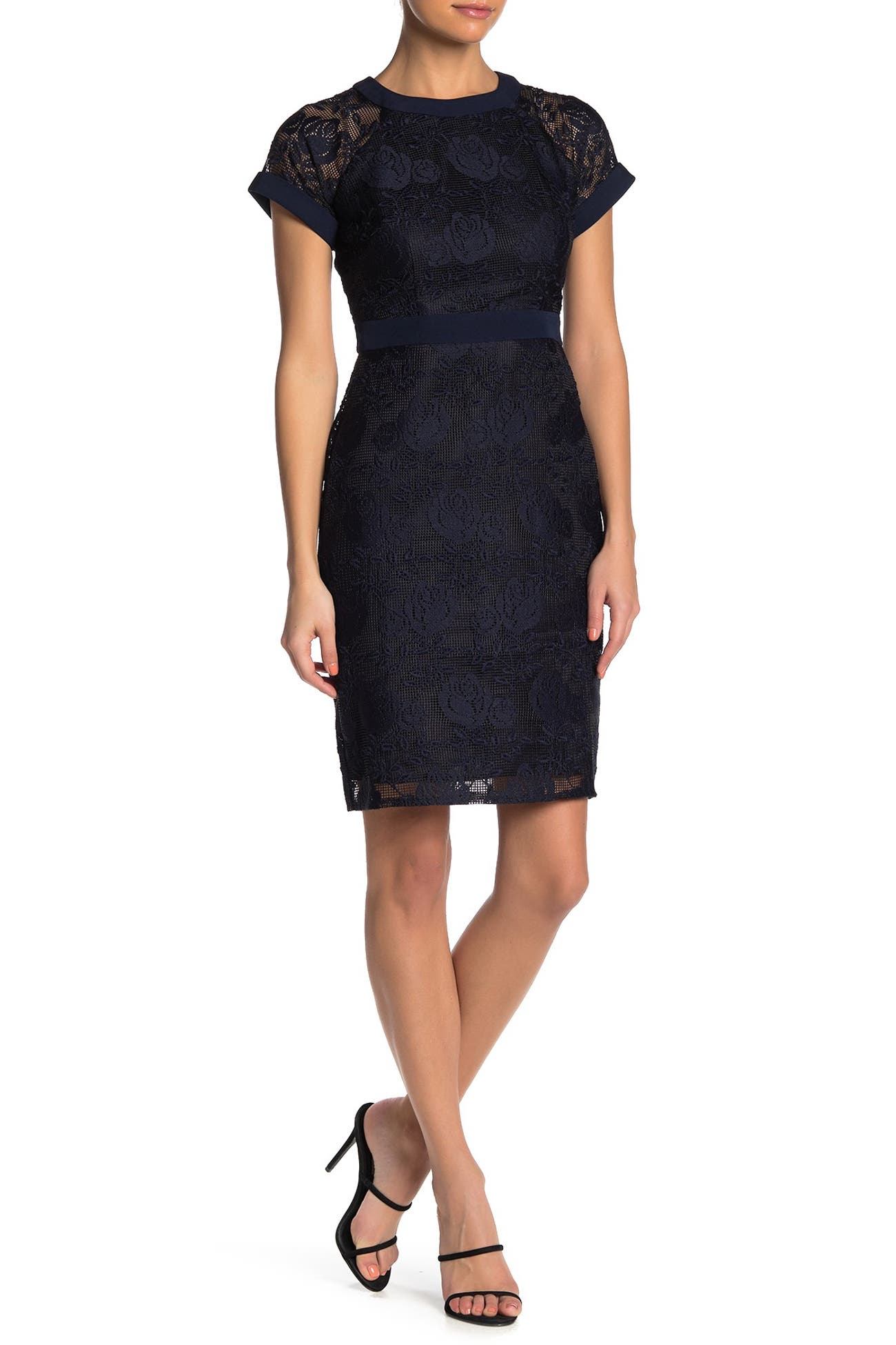 Maggy London Illusion Floral Lace Sheath Dress Nordstrom Rack