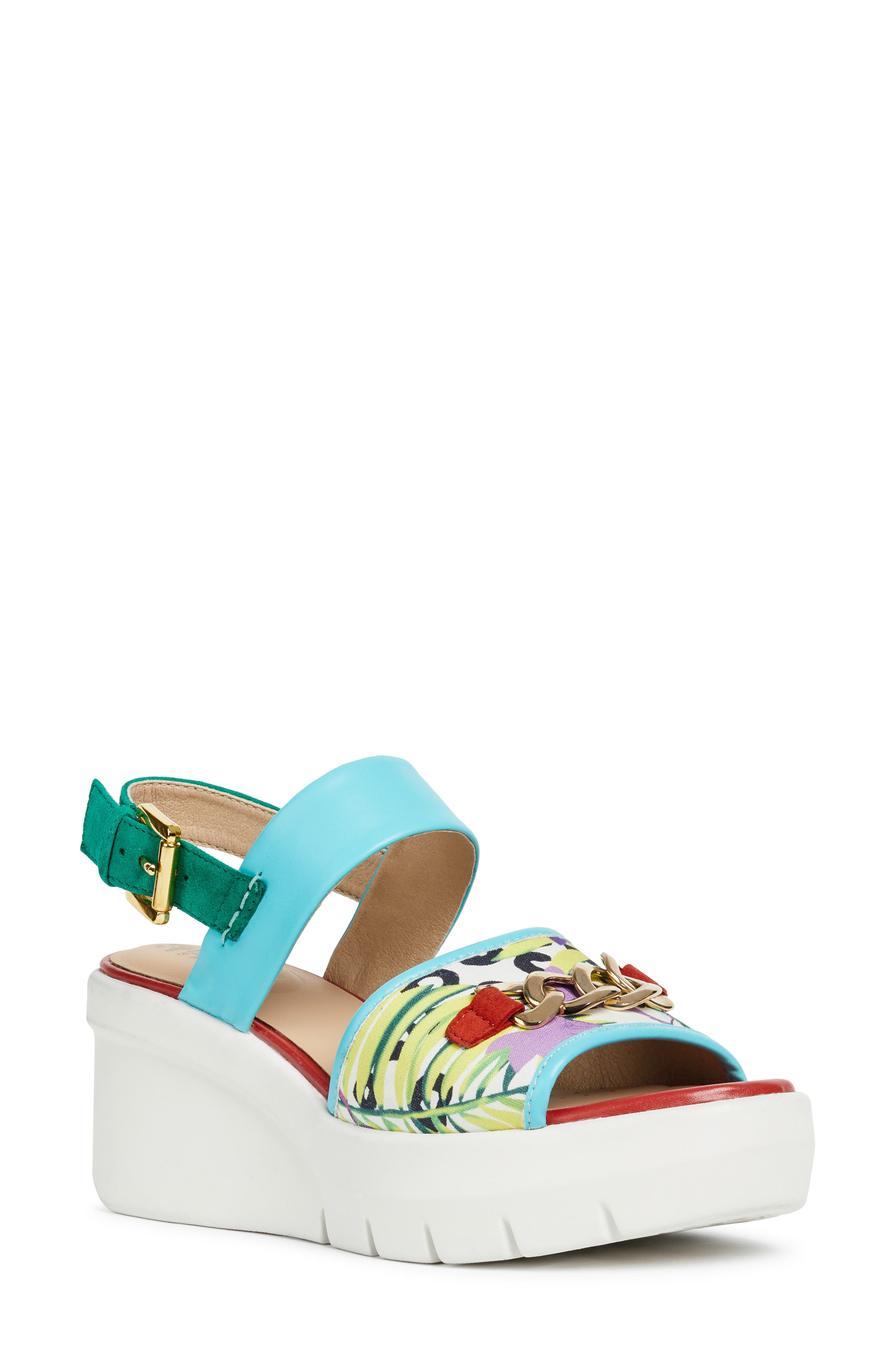 Geox Torrence Platform Sandal, Blue