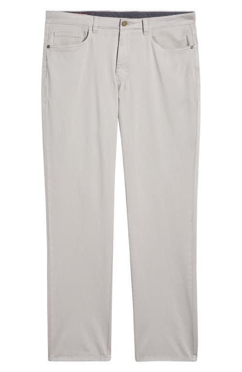 Johnston & Murphy Straight Leg Stretch Pima Cotton Pants In Light Gray