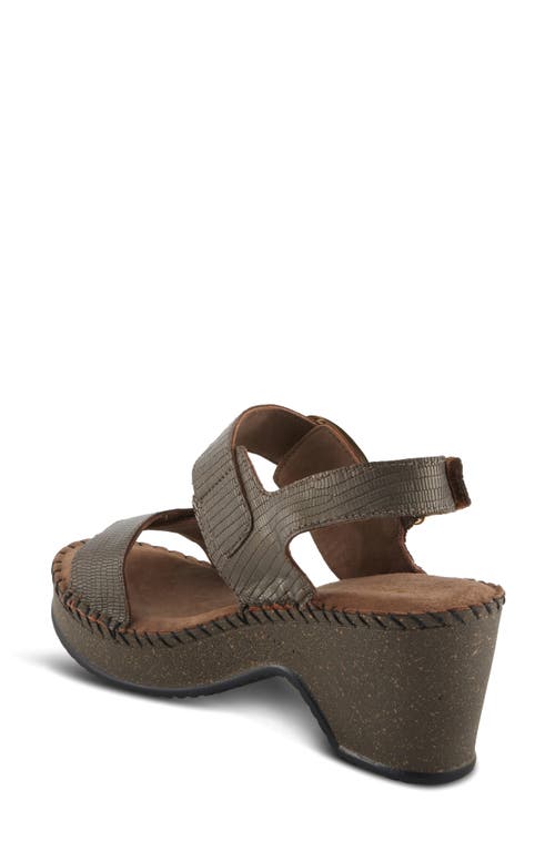 Spring Step Chenda Slingback Platform Sandal In Bronze