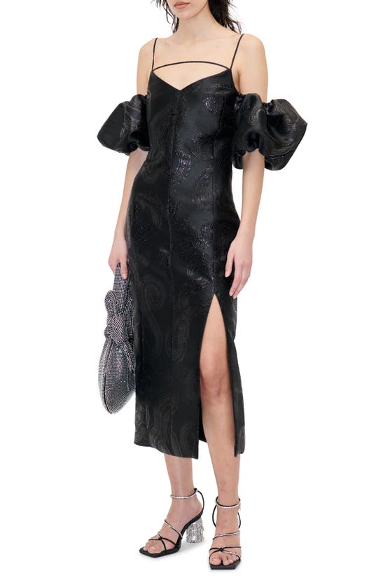 Stine Goya Ditta Dress Swirl Xs In Black Swirl