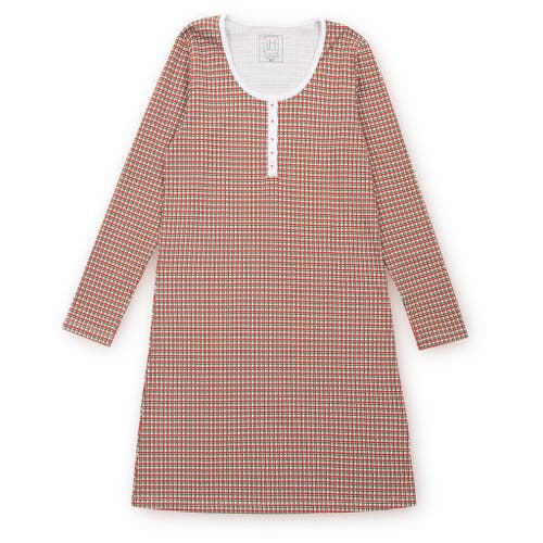 Shop Lila And Hayes Longsleeve Nightgown In Holiday Plaid