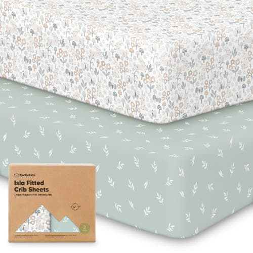 Keababies Isla Fitted Crib Sheets In Prairie