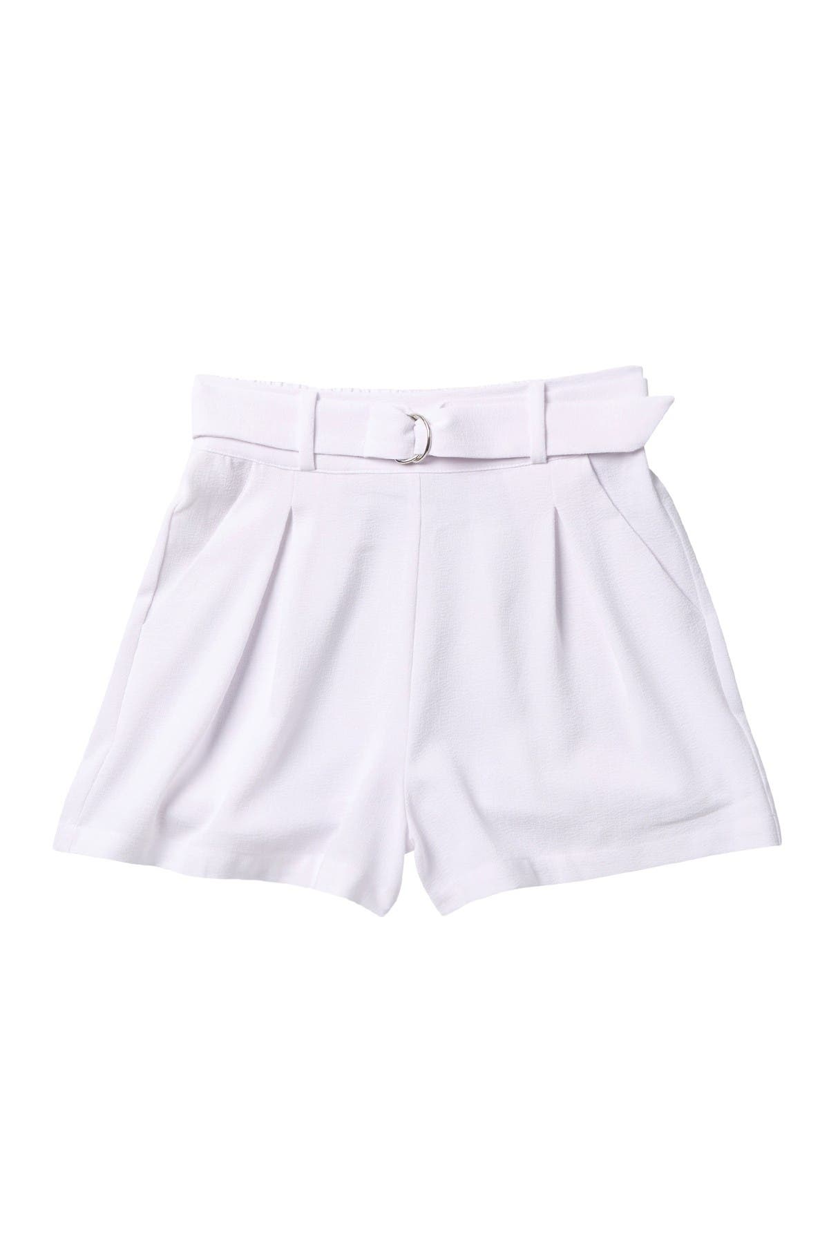 belted high waisted shorts