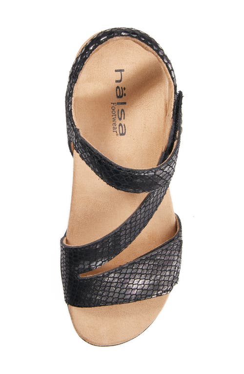 Halsa Footwear Hälsa Footwear Hälsa Denia Ankle Strap Sandal In Black/silver