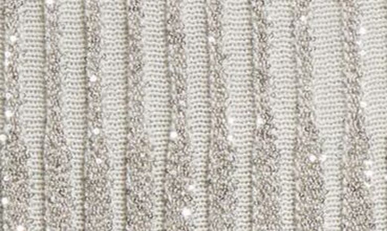 Shop Brunello Cucinelli Dazzling Diamante Rib Midi Skirt In Czf54 Grey Beige