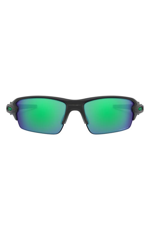 Oakley 61mm Polarized Prizm Wrap Sunglasses in Black at Nordstrom
