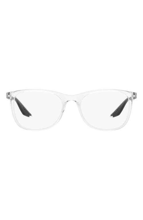 Prada Linea Rossa 55mm Pillow Optical Glasses in Crystal at Nordstrom