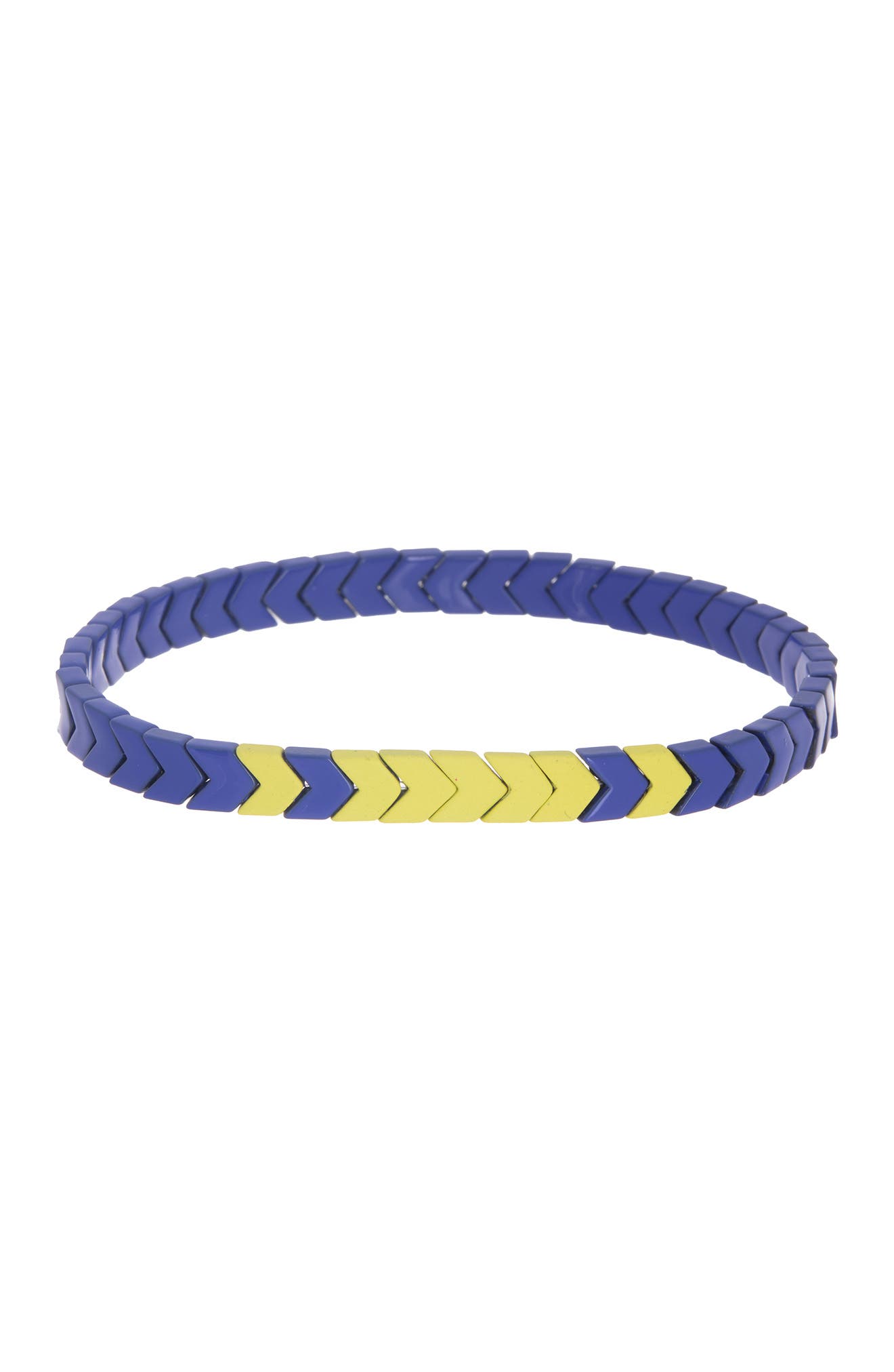 Abound Coated Metal Chevron Stretch Bracelet In Blue- Neon
