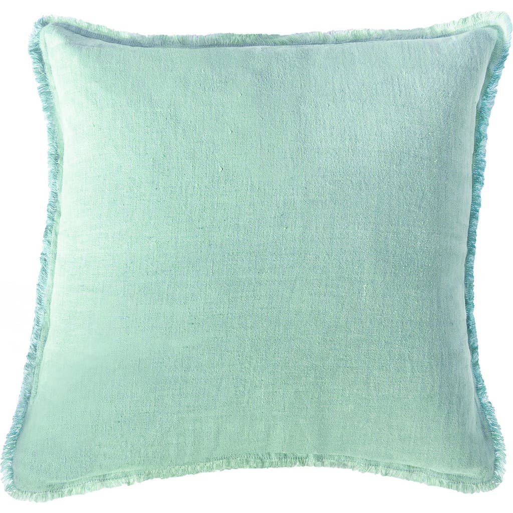 Anaya Soft Linen Euro Pillow 26x26 With Down Alternative Insert In Mint Green