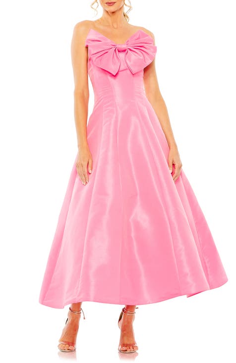 Angel Forever Beaded Lace A Line Chiffon Prom Dress (Rose Pink)