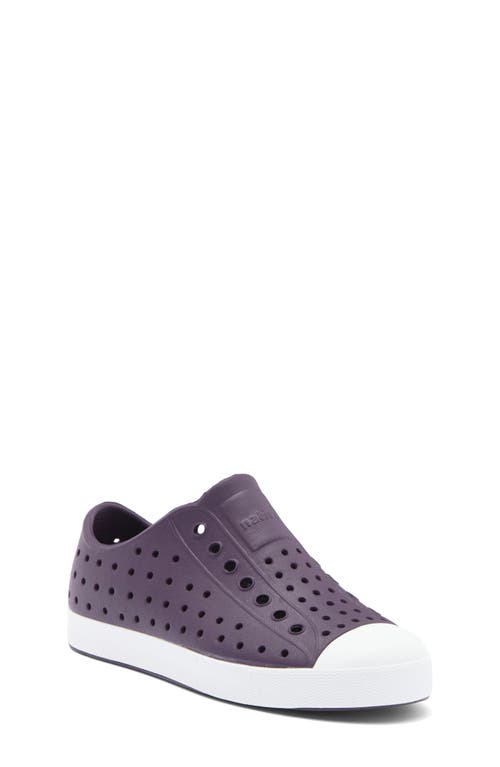 Native Shoes Kids' Jefferson Water Resistant Slip-On Sneaker in Velvet Purple /Shell White 