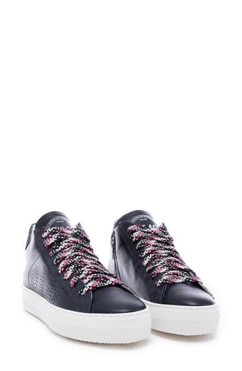 P448 Thea Mid Sneaker In Glitterfine/navy