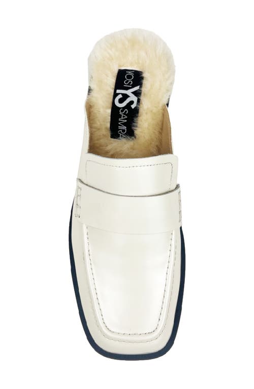 Shop Yosi Samra Odessa Genuine Shearling Lined Loafer In Bone Shearling