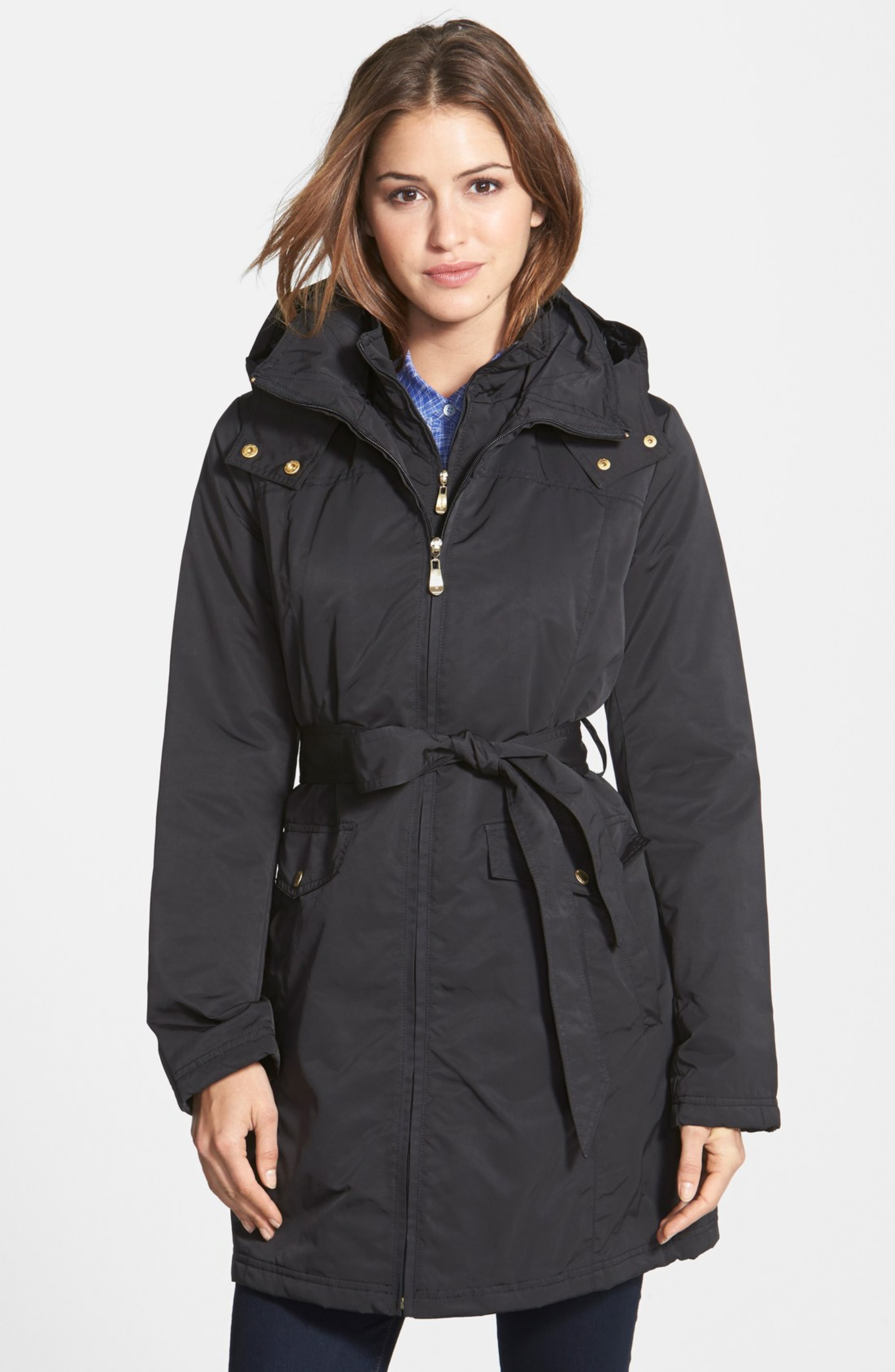 Ellen Tracy Belted Hooded Trench Coat | Nordstrom
