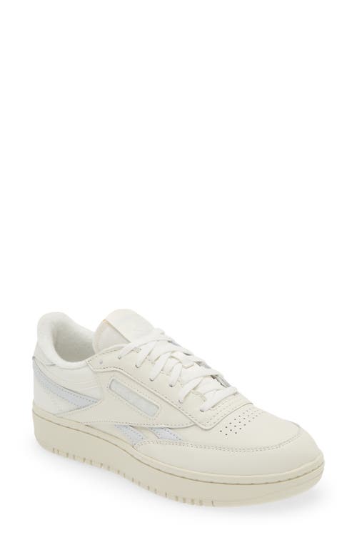 Reebok Club C Double Platform Sneaker in Chalk/Chalk/Alabaster 