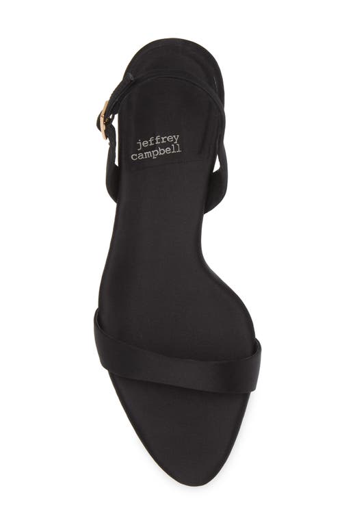 Jeffrey Campbell Go-getter Sandal In Black Satin