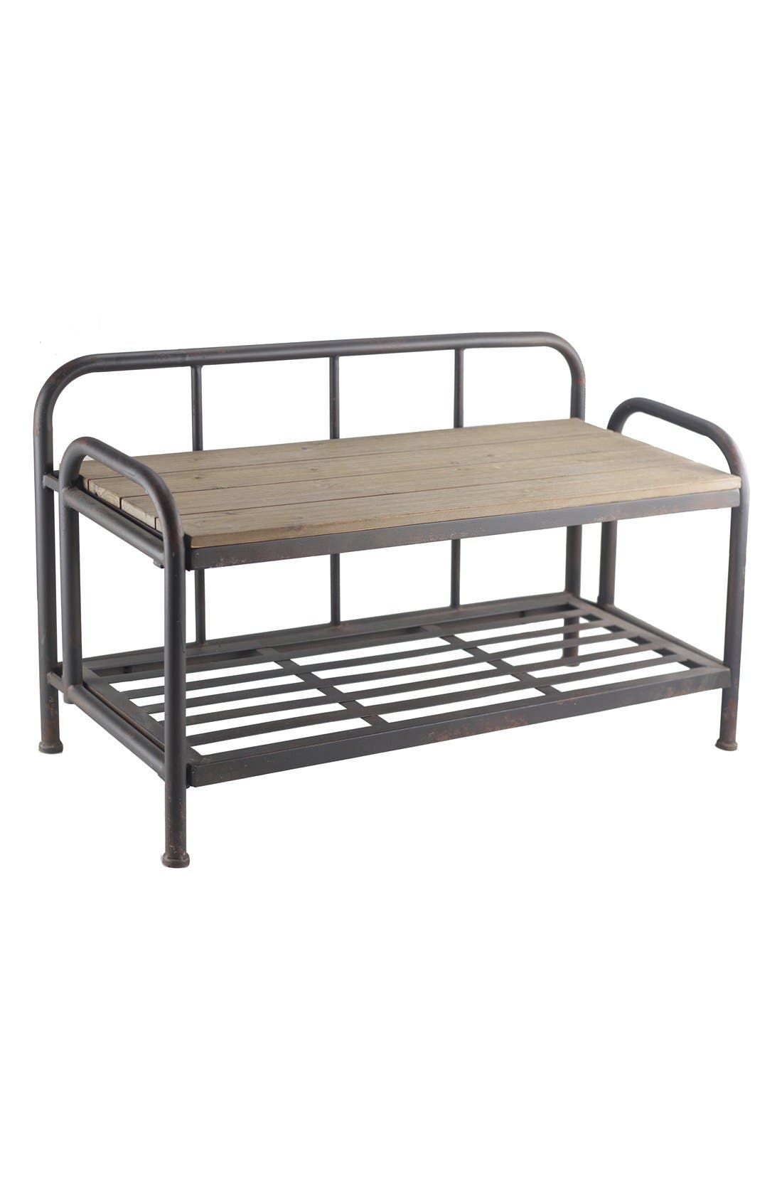 VIP International Wood & Metal Bench Nordstrom