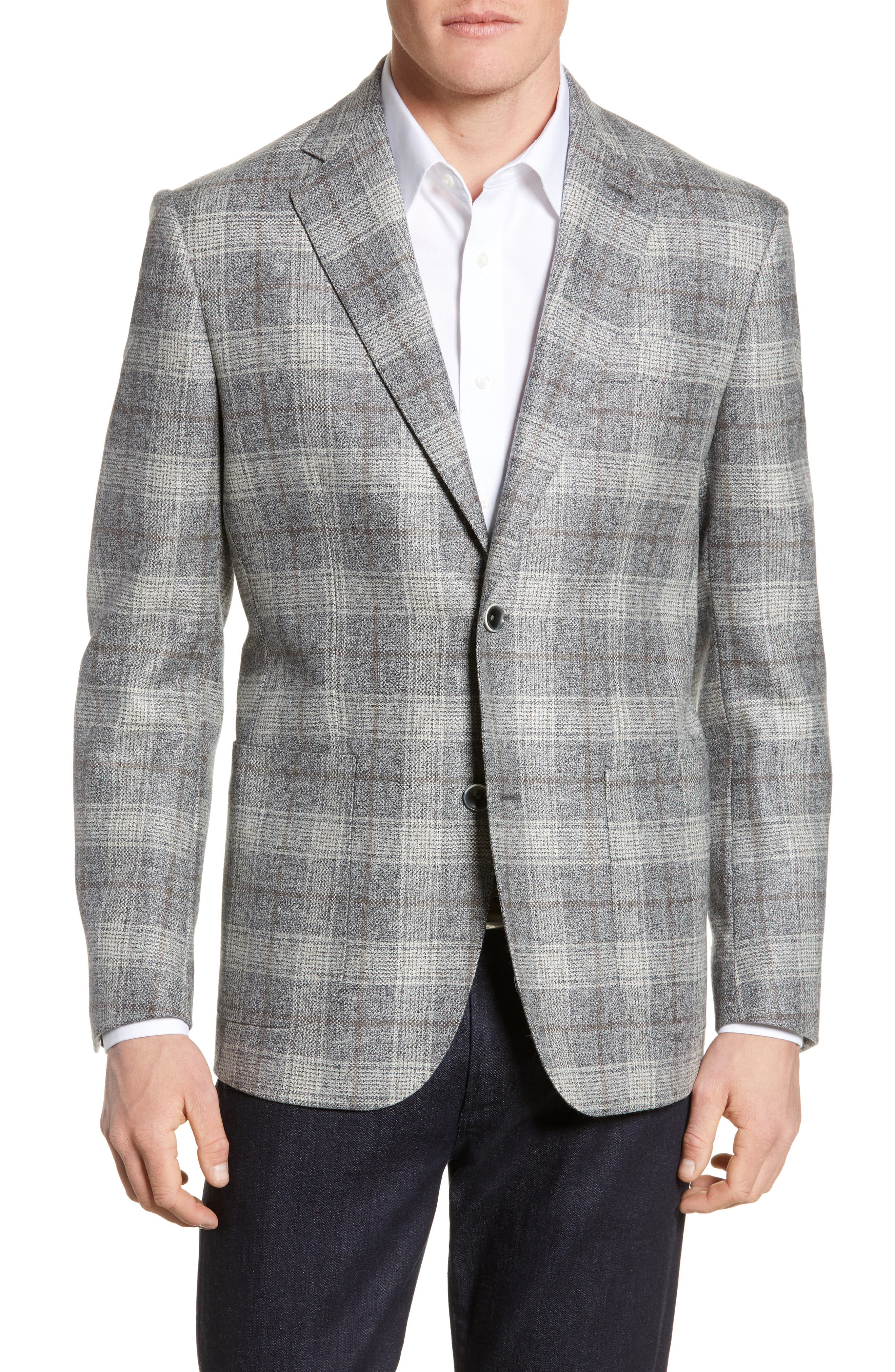 Nordstrom Signature Trim Fit Plaid Wool Sport Coat Nordstrom