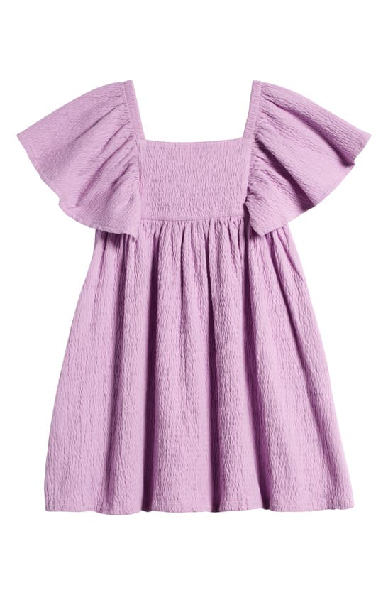 Shop Tucker + Tate Kids' Flutter Sleeve Dress In Purple Lupine