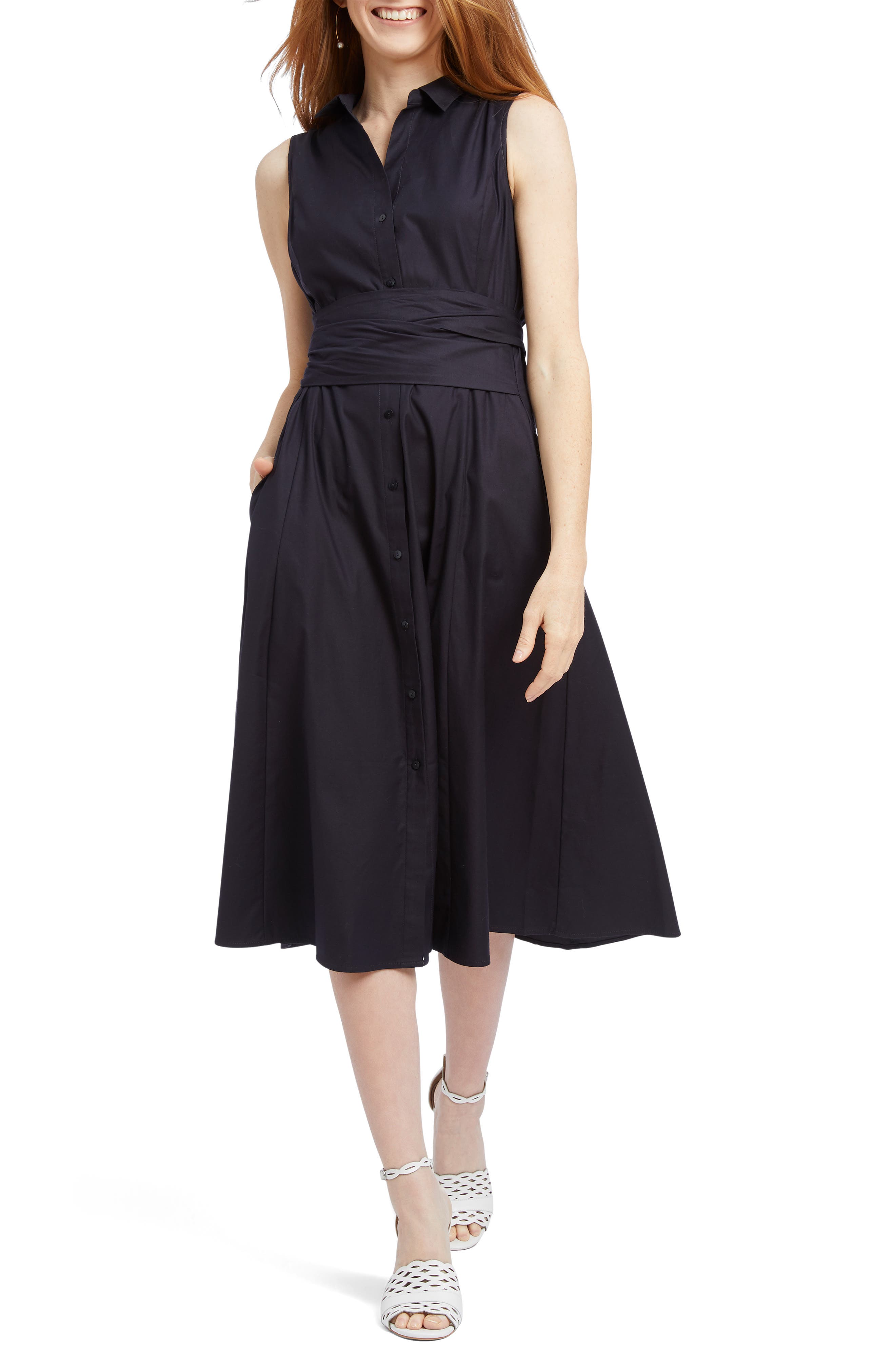 Nic+Zoe Santa Monica Sleeveless A-Line Dress, Blue