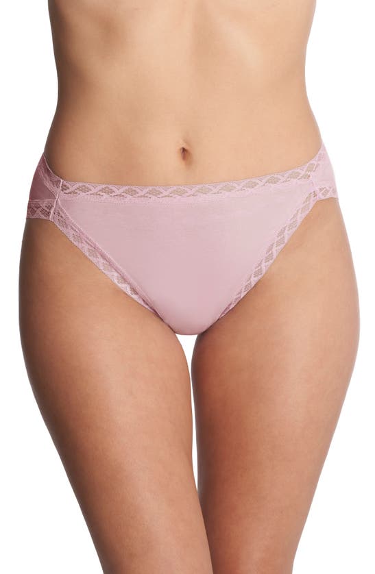 Shop Natori Bliss Cotton French Cut Briefs In Lavender Frost