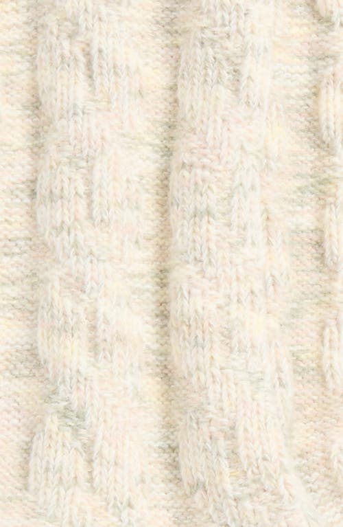 Nordstrom Book Marled Textured Crew Socks In Ivory Marl