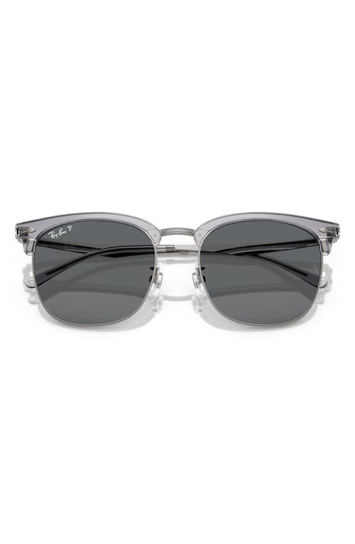 Ray Ban Ray-ban 47mm Polarized Square Sunglasses In Gunmetal