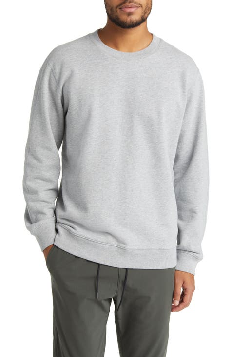 Hat and Beyond Mens French Terry Crewneck Sweatshirt Lightweight