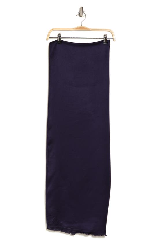 Vince Camuto Oversized Satin Pashmina Wrap In Navy Night