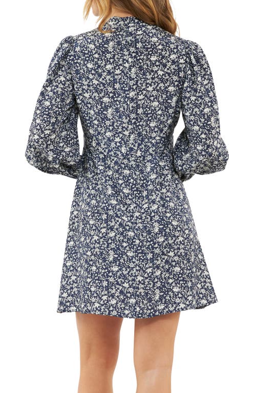 RIPE MATERNITY RIPE MATERNITY THEA LONG SLEEVE TIE WAIST MATERNITY/NURSING DRESS