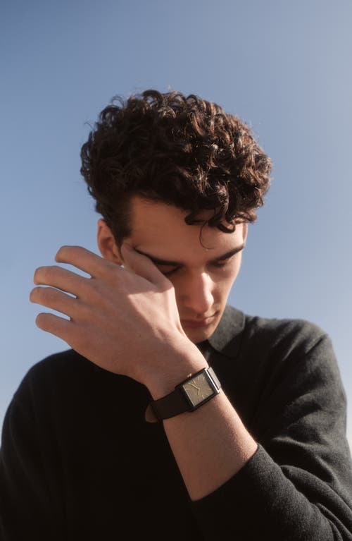 Breda Virgil Leather Strap Watch, 26mm In Black/black/gold