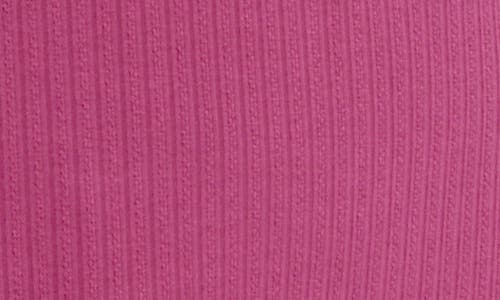 Fleur't Whisper Pointelle Lace Trim Chemise In Cranberry Pointelle