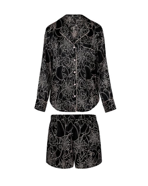 Adore Me Sammi Pajama Set In Novelty Black