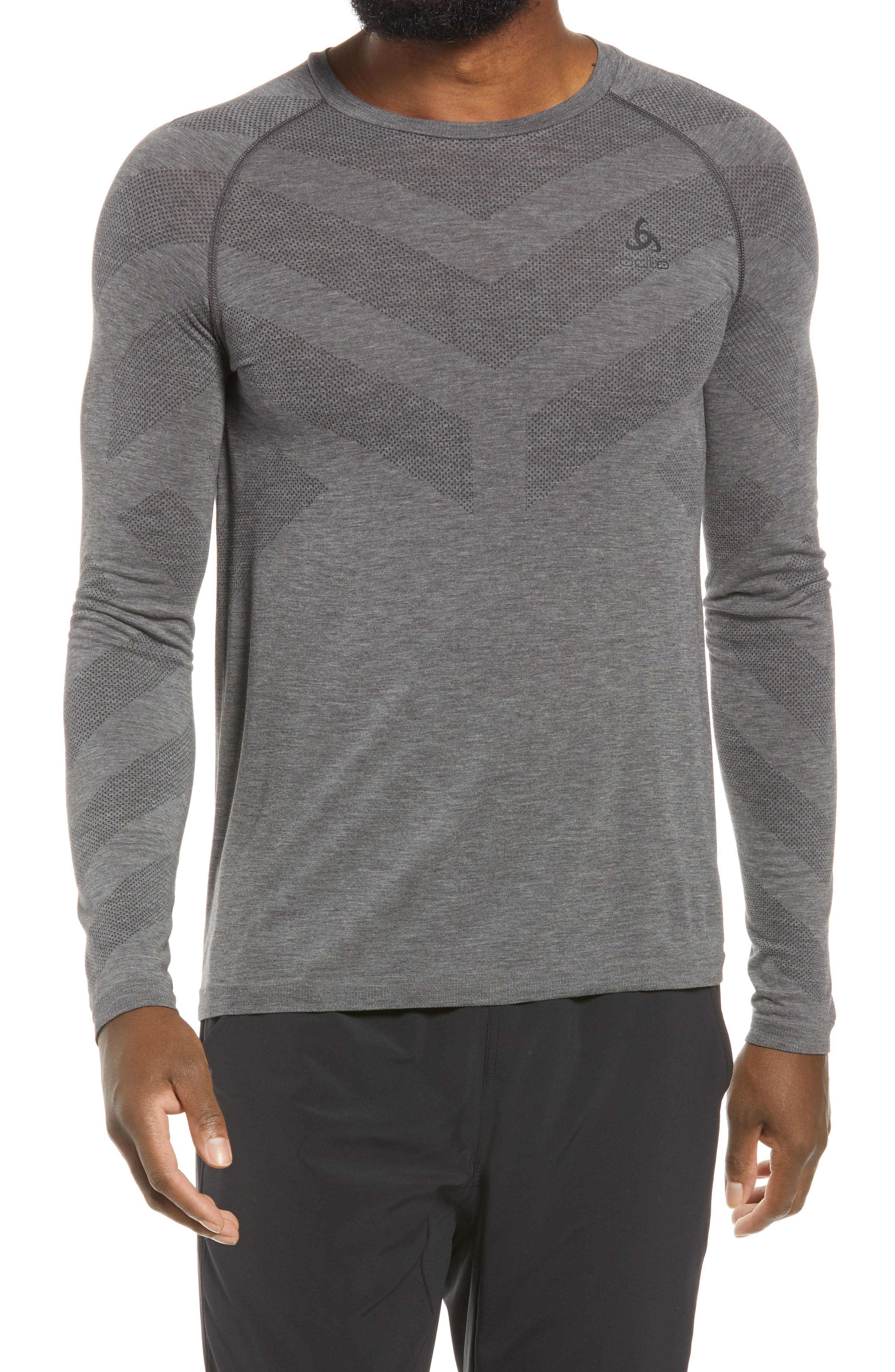 Odlo Originals Warm Mens Half Zip LS Shirt Grey XX-Large grey light gray Size:XXL