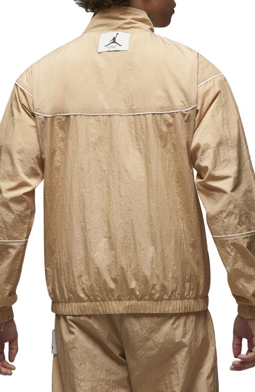 Shop Jordan Essentials Statement Warmup Jacket In Desert/pale Ivory/sail