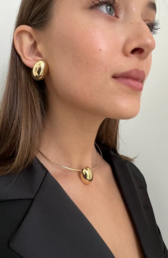 Shop Jennifer Zeuner Donni Drop Earrings In 14k Yellow Gold Plated Silver