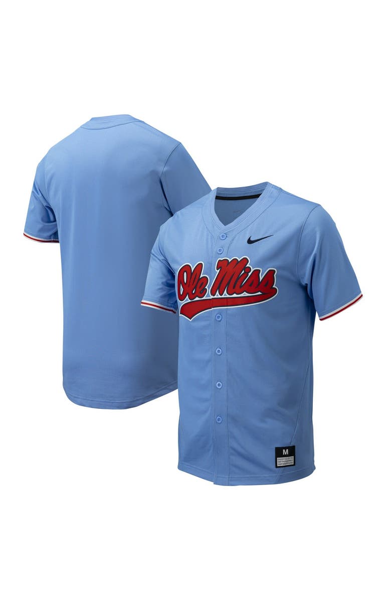 Nike Men's Nike Powder Blue Ole Miss Rebels Replica FullButton