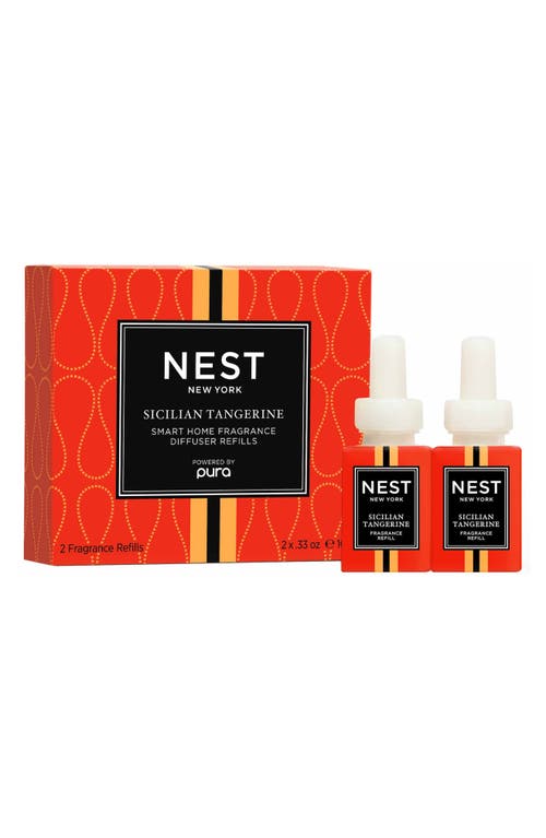 Shop Nest New York X Pura Home Fragrance Diffuser Refill Duo In Sicilian Tangerine