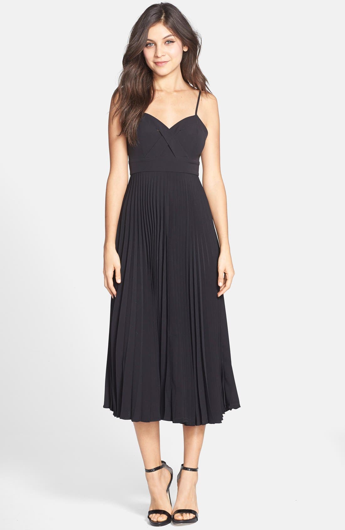 Clove Pleated Stretch Midi Dress (Nordstrom Exclusive) Nordstrom