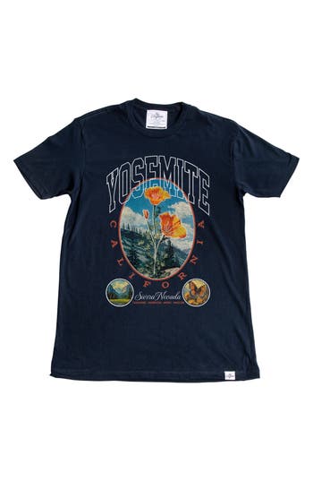 Kid Dangerous Yosemite Poppy Graphic T-shirt In Blue