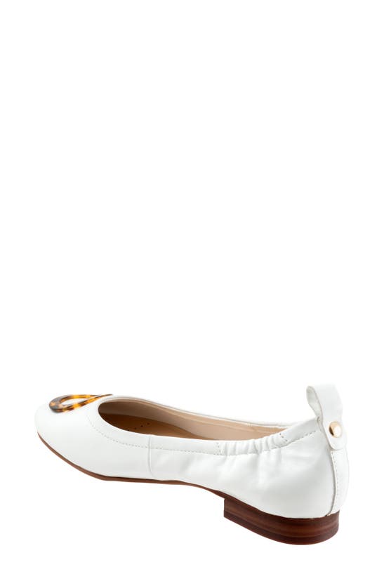 Shop Trotters Gia Ornament Ballet Flat In White