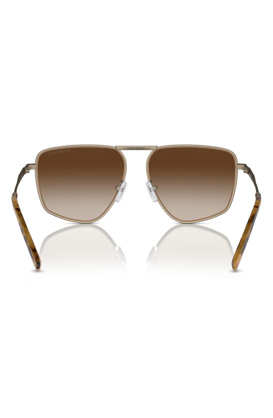 Shop Michael Kors Silverton 58mm Pilot Sunglasses In Brown Gradient